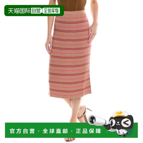 自营Nation LTD Ishani Midi Skirt - brown 美国奥莱直发半身裙