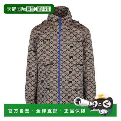 自营off-whiteMonogram Allover Windbreaker Jacket - camel bla