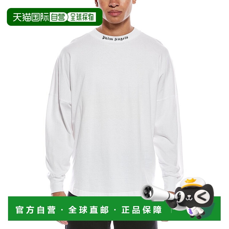 自营Palm Angels Doubled Logo Over T-Shirt - white 美国奥莱直