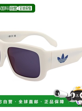 自营 adidas阿迪达斯中性款59毫米白色太阳镜-白色 美国奥莱直发