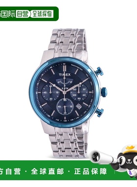 自营 Timex不锈钢计时码表男士手表-灰色 美国奥莱直发天美时