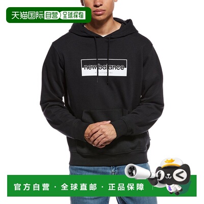 自营New Balance Rectangular Logo Hoodie - black 美国奥莱直发