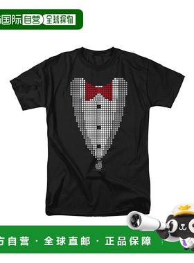 自营 gildan生活大爆炸 Pixelated Tux 短袖成人 T 恤/T 恤 - 黑