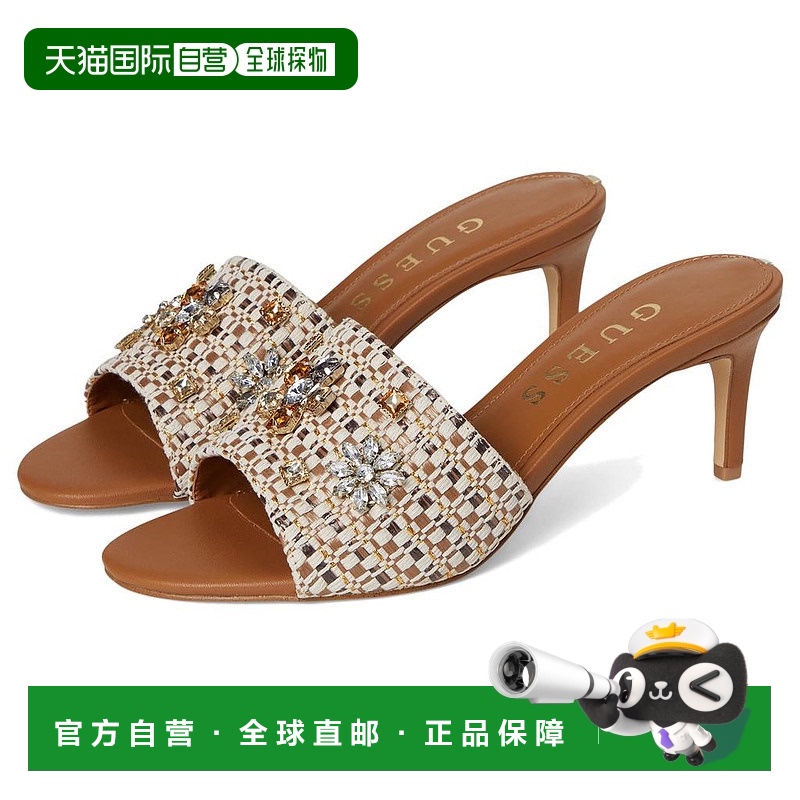 1h可退 【美国直邮】guess 女士 时尚休闲鞋高跟水晶正品品牌休闲