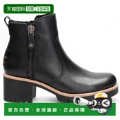 panama 黑色侧拉链皮踝靴 jackTrav 自营 女式 黑色 美国奥莱直