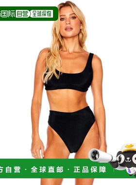 自营Women's Beach Riot Highway Bikini Bottom Black High-Wais