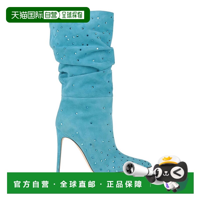 1h可退 【美国直邮】PARIS TEXAS 女鞋时装靴 软真皮水钻靴子 休