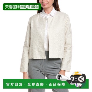 美国奥莱直发 白色 自营eileen fisher艾琳费舍尔丝绸夹克