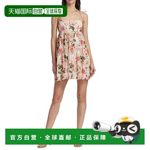 Babydoll 自营Alice Lorelle 女式 淡彩花卉孔眼迷你连 Olivia