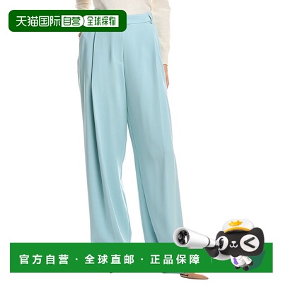 自营Oscar de la Renta Silk-Blend Georgette Pant - blue 美国