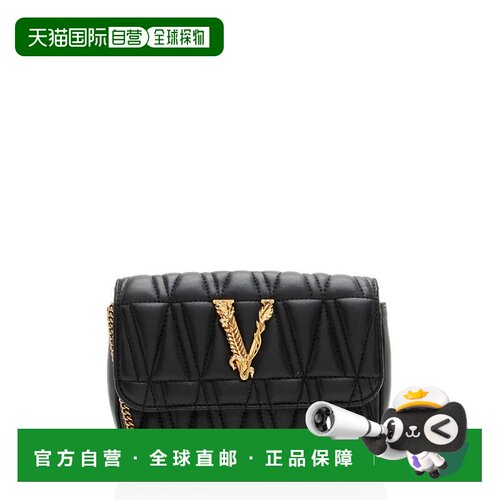 自营Versace Calfskin Virtus Mini Bag - black 美国奥莱直发