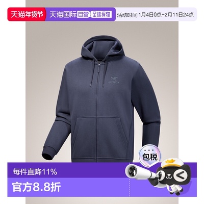 加拿大直邮Arc'teryx Emblem Fleece 男款全拉链连帽保暖外套