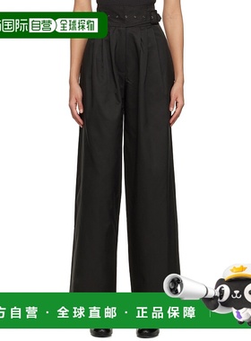 1h可退 香港直邮潮奢 Birrot 女士 黑色 Mool 长裤 MoolEyeletTro