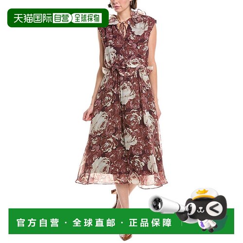 自营 Rebecca Taylor碎花迷笛连衣裙-红色 美国奥莱直发