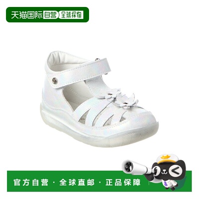 自营Naturino Falcotto Fersie Iridescent Leather Sandal - whi