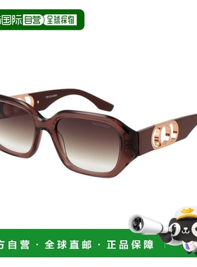 自营Trussardi Acetate Women's Sunglasses - brown 美国奥莱直