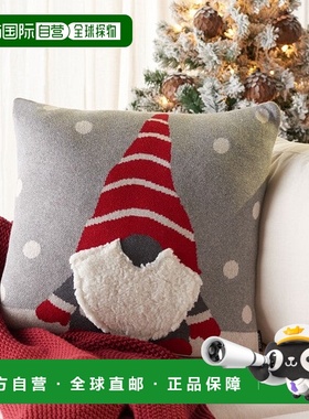 自营 safavieh薄荷精灵抱枕-灰/红 美国奥莱直发