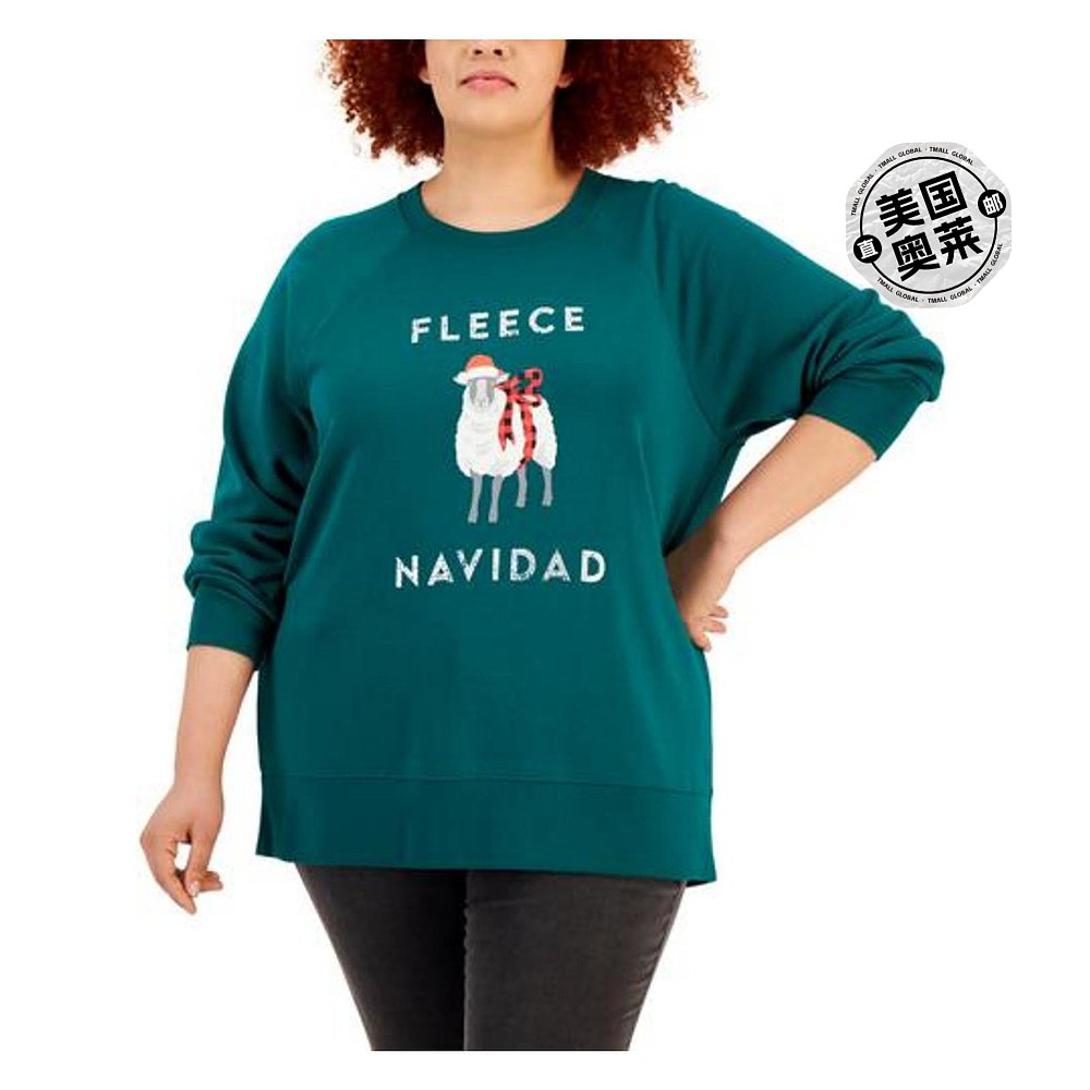 style & co.女式棉混纺假日运动衫 - 羊毛 navidad 【美国奥莱】 女装/女士精品 T恤 原图主图