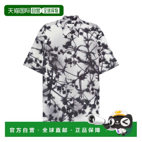 自营dries van notenFloral Print Short-Sleeved Shirt - white