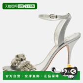 Webster Crystal Silver 自营Sophia Leather Lilico Ankle Strap