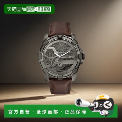 自营 guessBrown Analog Watch black 美国奥莱直发
