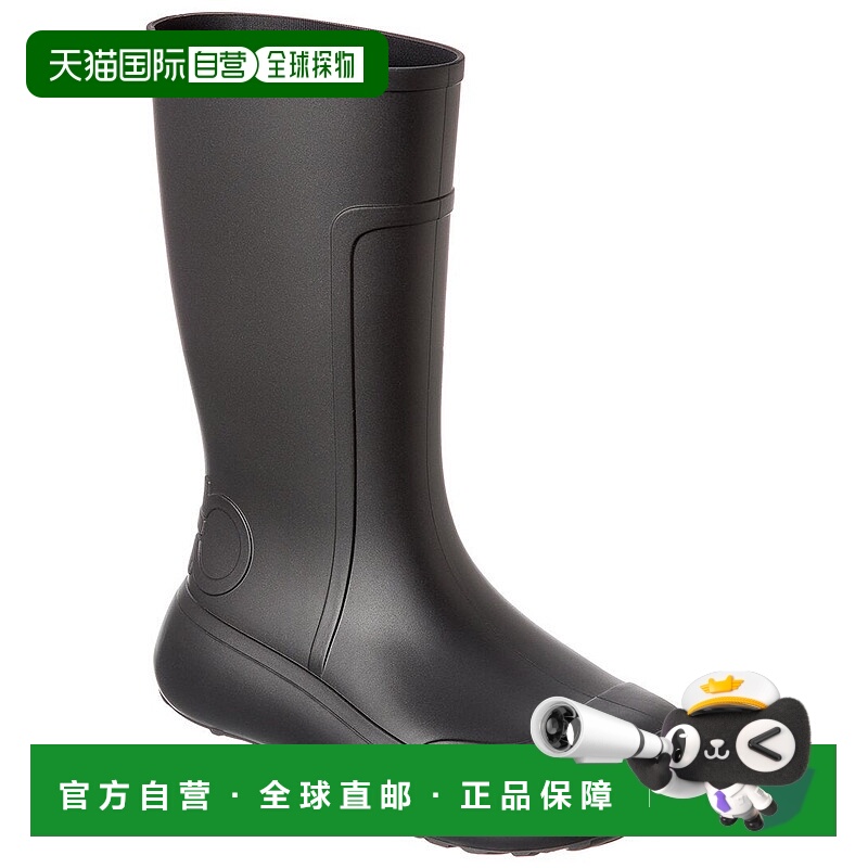 自营salvatore ferragamoFerragamo Rubber Rain Boot - black 美