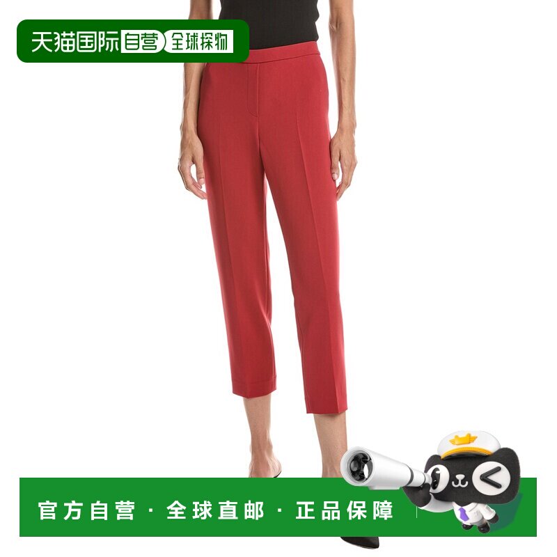 自营Theory Treeca Pant-红色 美国奥莱直发女裤直筒裤西装裤图片