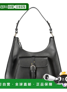 自营La Martina 女士优雅皮革单肩包 - 黑色 斜挎包美国直发奥莱