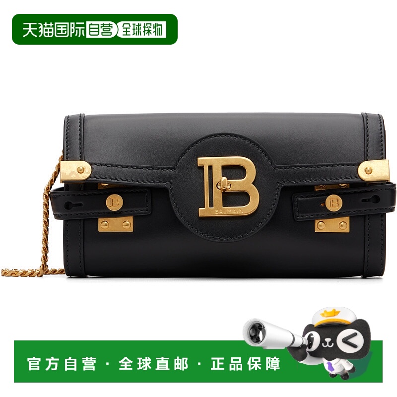 香港直邮潮奢 Balmain 巴尔曼 女士 黑色 B-Buzz Pouch 23 单肩包