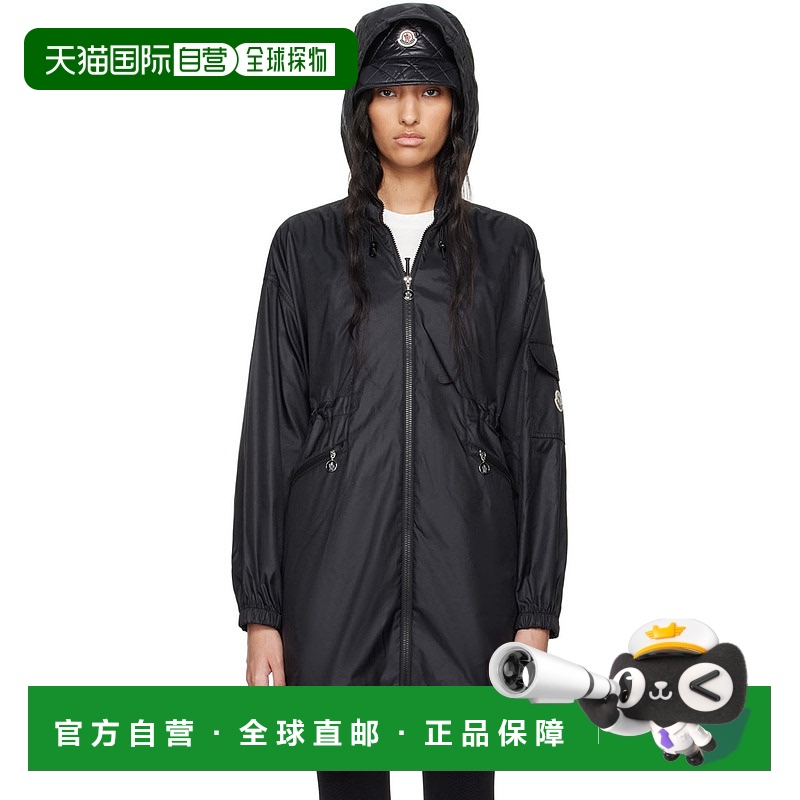 1h可退 香港直邮潮奢 Moncler 盟可睐 女士 黑色 Adhemar 大衣 J2