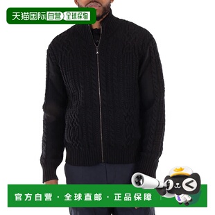 黑色高领 Medusa刺绣针织全拉链开衫 美国直发奥莱 Versace 自营