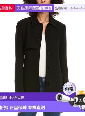 自营Theory Short Trench Coat - black 美国奥莱直发风衣