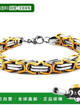自营 Crucible Los Angeles 不锈钢抛光拜占庭链环手链 - 多色 美