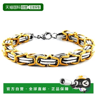 自营 Crucible Los Angeles 不锈钢抛光拜占庭链环手链 - 多色 美