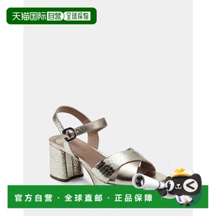Aerosoles 跟平台VER318 Cosmos凉鞋 W金色皮革块鞋 金色 女式 自营