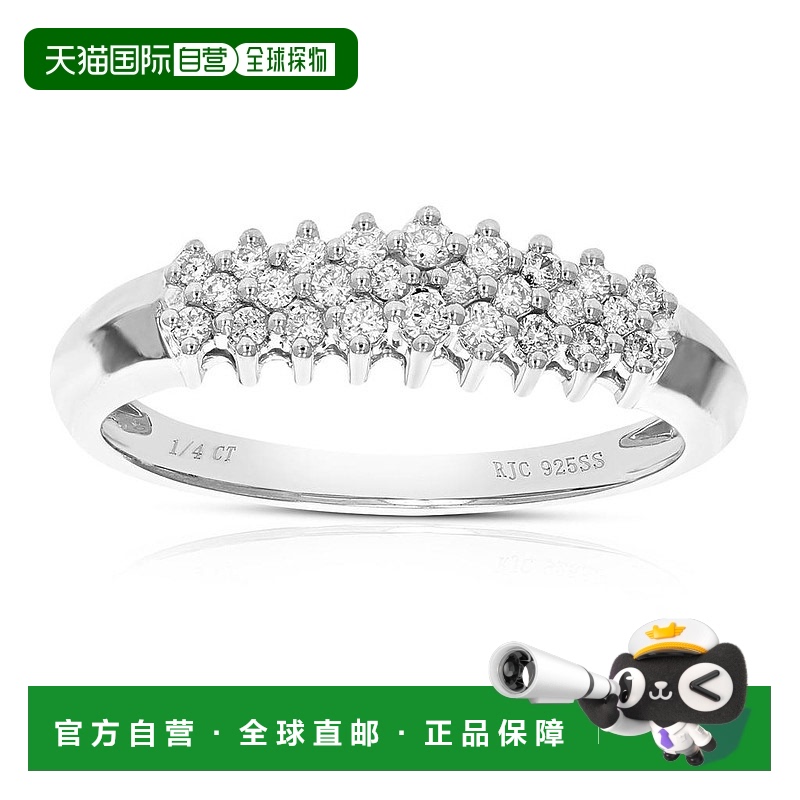 【美国直邮】vir jewels  戒指纯银钻石独特天然首饰婚戒镶嵌