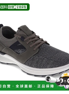 自营 Dockers男式阿丹针织合成皮革休闲系带运动鞋-炭灰色 美国奥