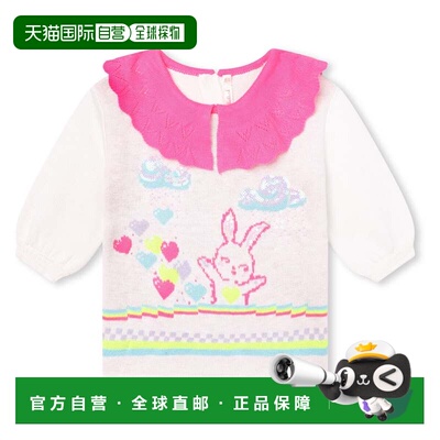 自营billieblush白色兔子针织毛衣连衣裙 - 白色 美国奥莱直发
