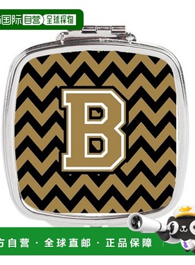 自营 Carolines Treasures CJ1050-BSCM 字母 B 雪佛龙黑色正品