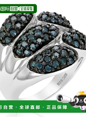 自营 vir jewels 1.60 克拉蓝色钻石戒指 .925 纯银镀铑 - 银 美