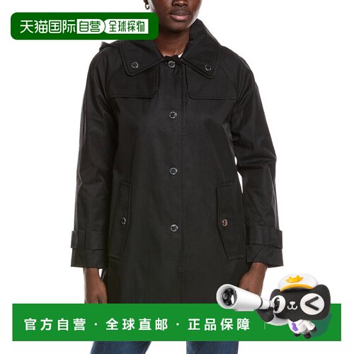 自营London Fog中号大衣-黑色 美国奥莱直发