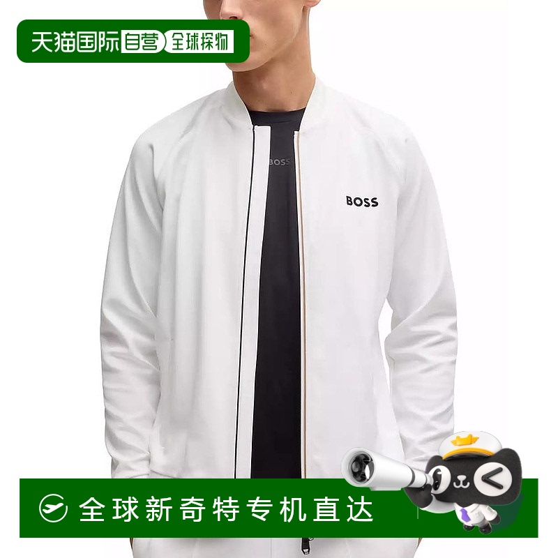 1h可退 【美国直邮】hugo boss 男士 帽衫运动夹克衫拉链