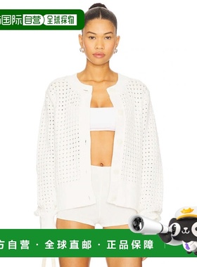 自营Varley Bettina Textured Knit Jacket Womens White Button