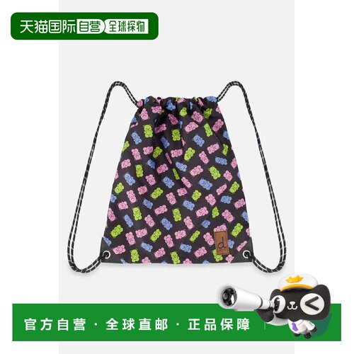 自营deux par deuxDrawstring Bag Black Printed Gummy Bears -