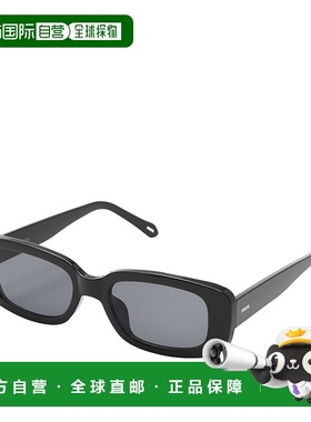 自营Fossil Women's Rectangle Sunglasses - black 美国奥莱直发