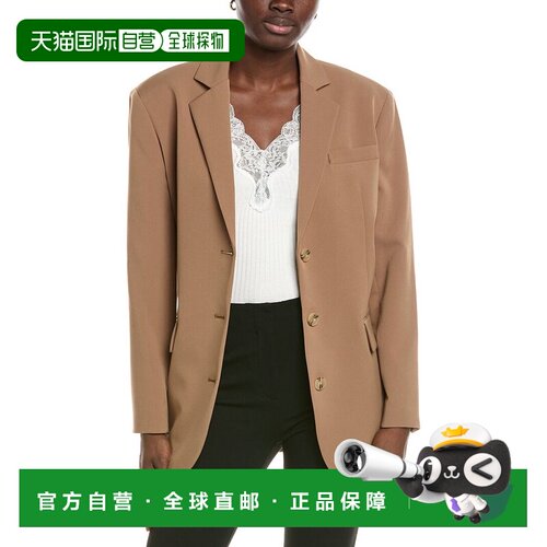 自营Kenneth Cole Luxe修身修身夹克-棕色 美国奥莱直发