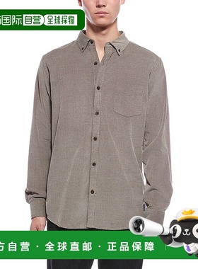 自营weatherproof vintage耐候复古锦缎灯芯绒衬衫-灰色 美国奥莱