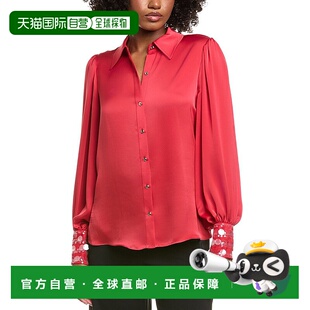 自营Ramy Brook Milca Blouse - Red 泡泡袖美国直发奥莱