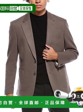 自营Report Collection Pique Knit Sportcoat - gray 美国奥莱直