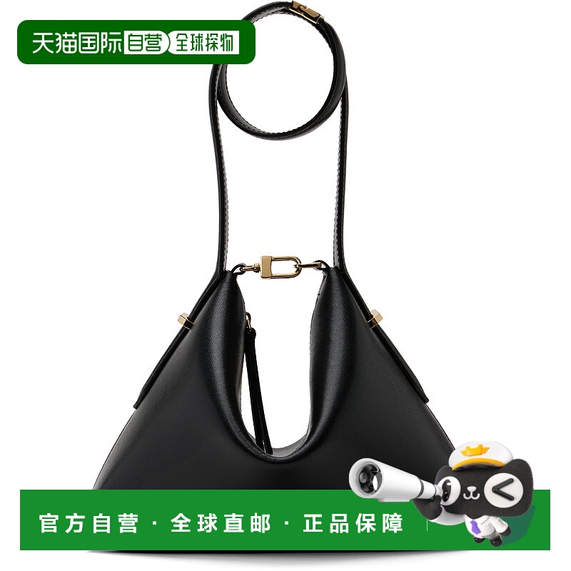 1h可退香港直邮潮奢 TOTÊME女士黑色 Bevel Leather Wristlet